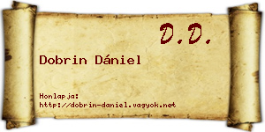 Dobrin Dániel névjegykártya